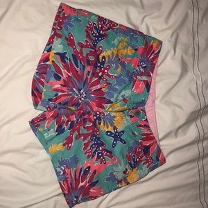 Blue Patterned Lily Pulitzer Callahan Short